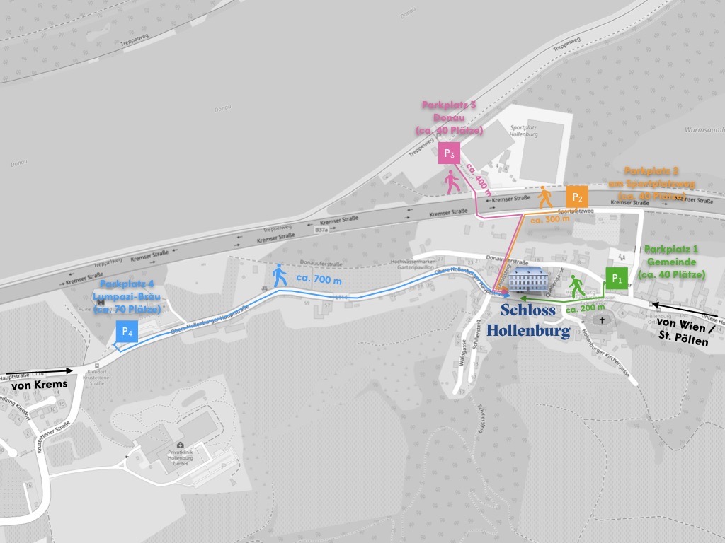 Schloss-Hollenburg_Parkplatz-Situation